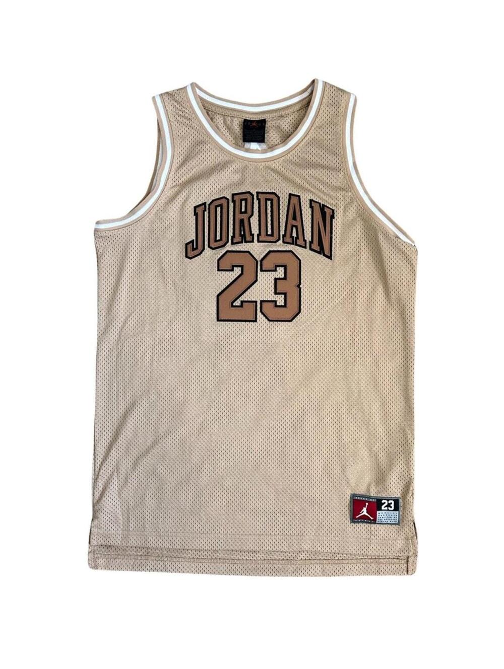 Jordan #23 Jumpman Mesh Basketball Jersey Boys Size XL 13-15 Years Brown Tan